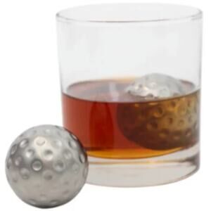 Mad Man Whiskey Cubes Golf Ball Style Reusable Ice Cubes 4 Count in Gift Box